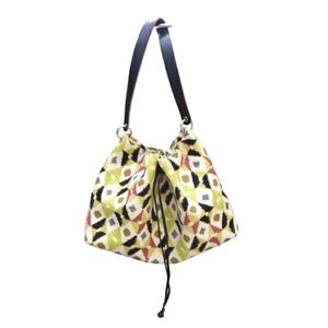 Stephanie Johnson Drawstring Hobo Tote Shoulder bag Geometric pattern Fabric